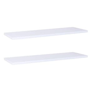 Kit Com 2 Prateleiras 40 X 15cm Suporte Invisivel Cor Branco