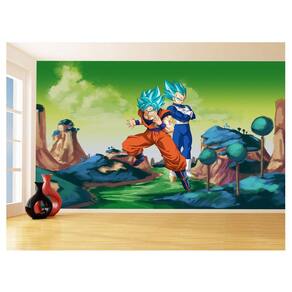 Papel De Parede Dragon Ball Goku Vegeta Anime 3,5M Dbz337
