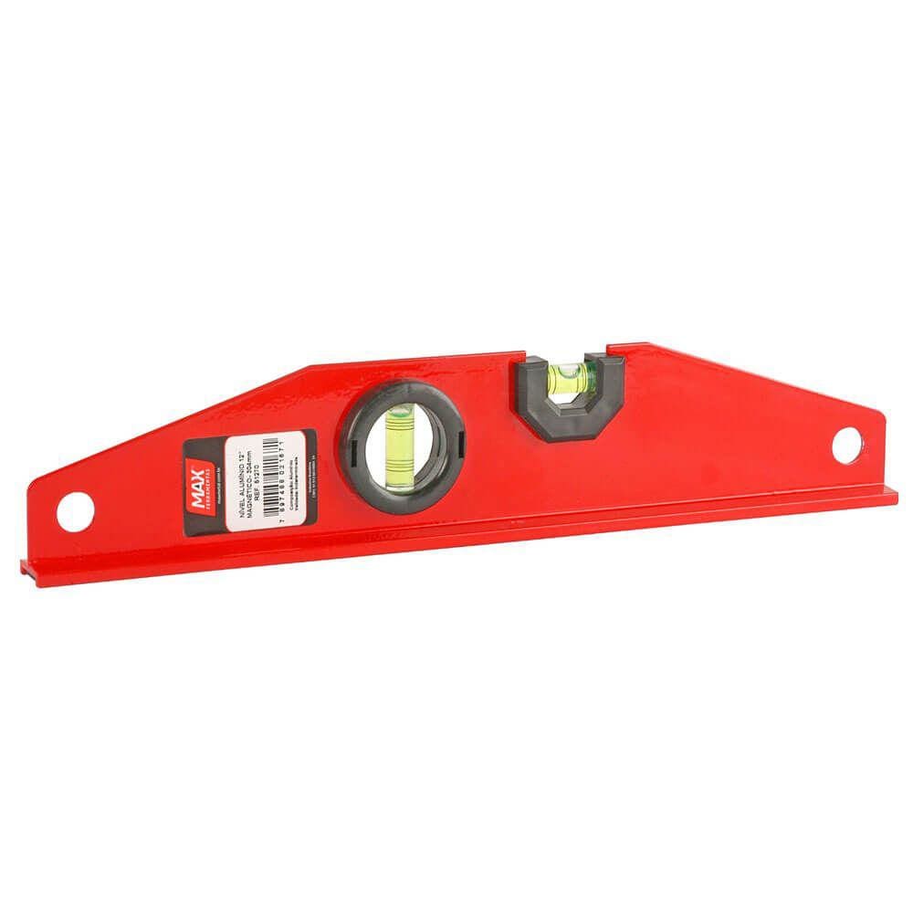 Nível De Alumínio - 12 Polegadas - Com Pintura Magnético - 51270 - Max