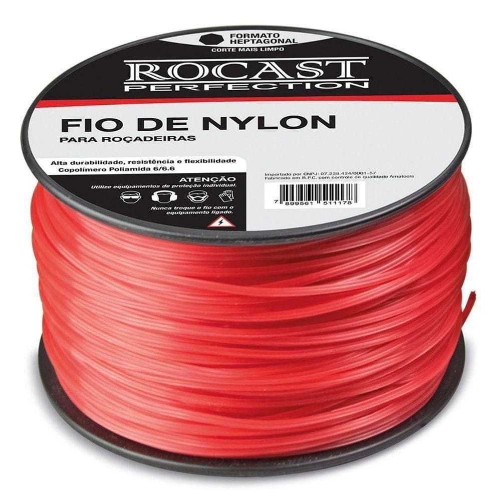 Fio De Nylon Para Roçadeiras - Med. 508 Metros - Rocast