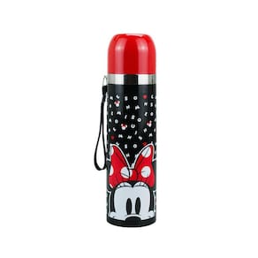 Garrafa Térmica Minnie 500ml - Alça, Tampa Vermelha