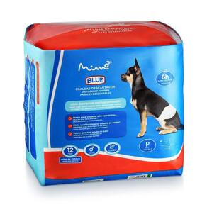 Fralda Higiênica Pet Macho Tam. P 12pcs Blue Mimo - PP375