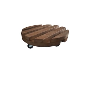 Suporte Vaso Redondo 28cm Roda de Polipropileno Preta