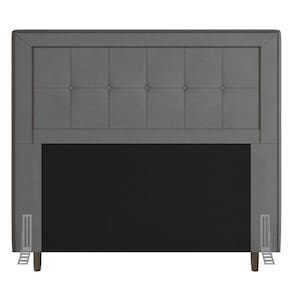 Cabeceira Queen Size Luxor 160Cm Com Tachas E Frame Cinza