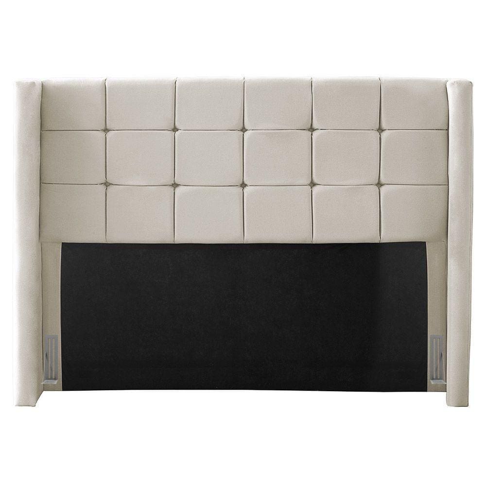 Cabeceira Cama Box Casal Gioconda 140cm Com Frame Suede Bege - Desk Design
