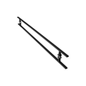 Puxador De Porta Inox Vidro Pivotante Preto 150cm MS FS