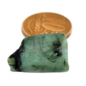 Canudo de Esmeralda Rolado Berilo Verde Natural 21mm 26ct