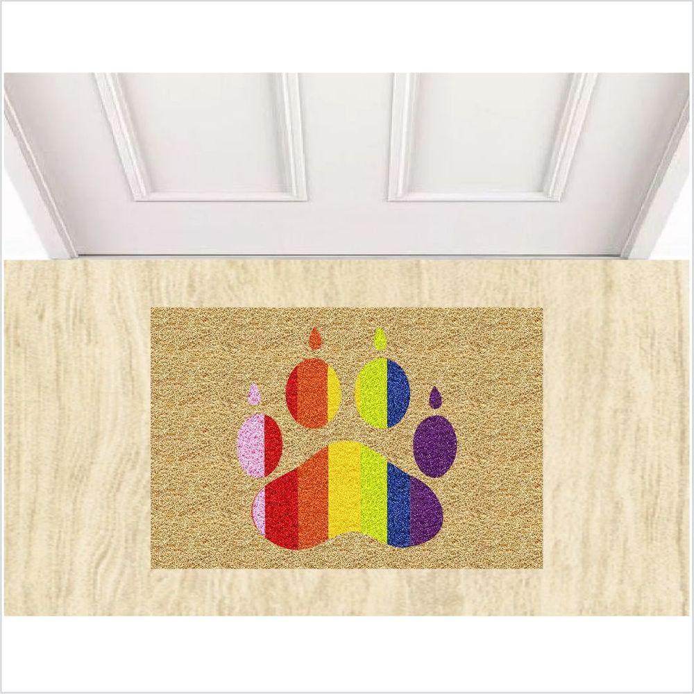 Tapete Capacho Para Lgbt, Cor Bege Medida Porta Para Sala Quarto Cozinha.