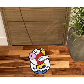 Tapete Peixe Fora Do Aquário, Divertido E Temático. Decoração Para Quarto De Criança E Demais Decorções.