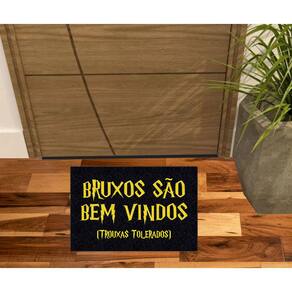 Tapete Bruxos São Bem Vindo, Trouxas Tolerados - Preto