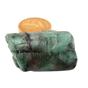 Canudo de Esmeralda Rolado Berilo Verde Natural 32mm 93ct