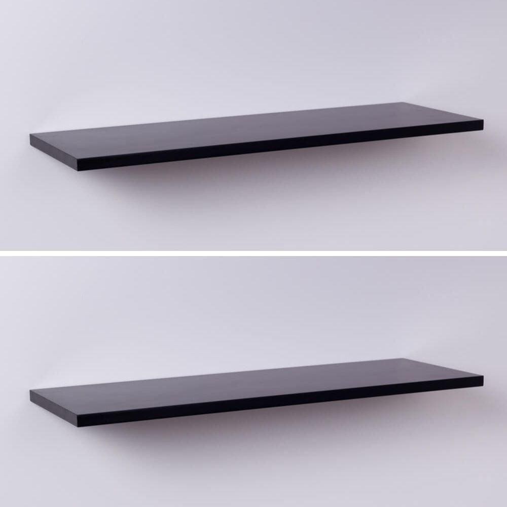 Kit Com 2 Prateleiras 40 X 20cm Suporte Invisivel - Cor Preto