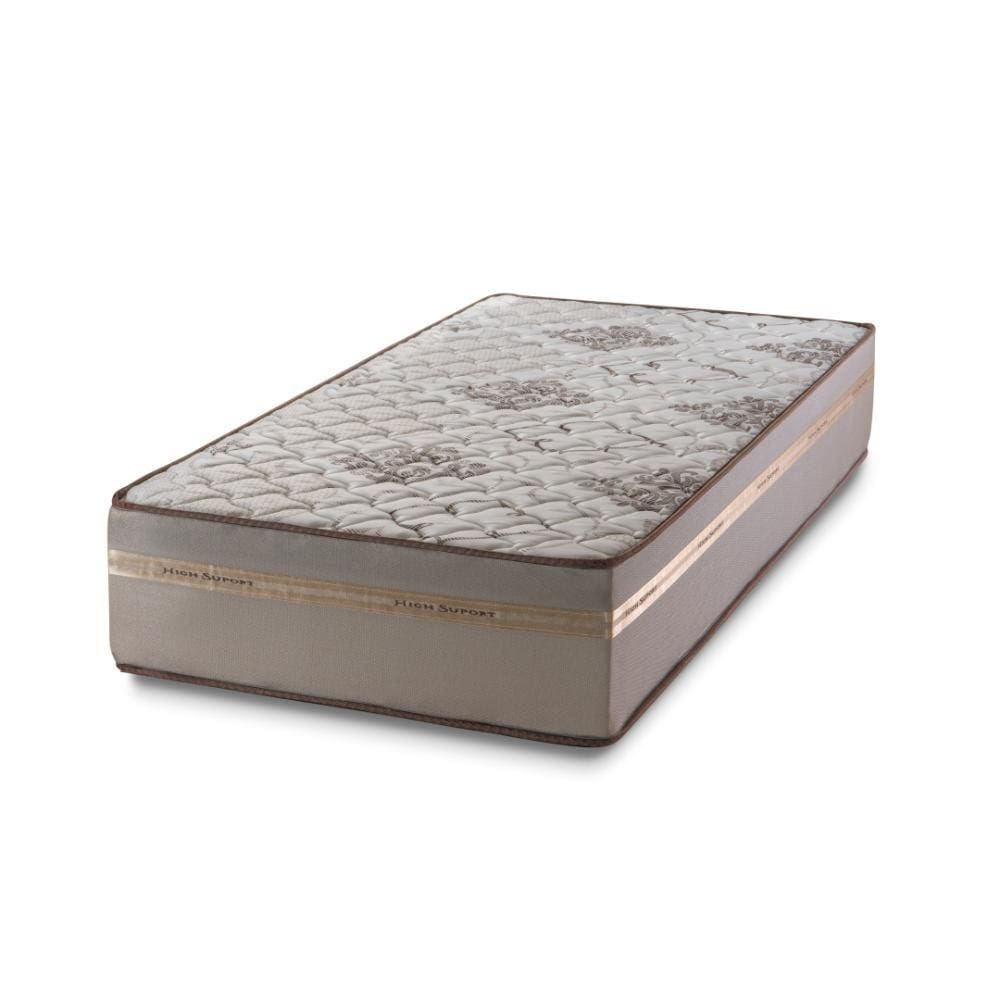Colchão Solteiro Espuma D33 One Face Millenium 88x188x19cm Branco/Bege Hellen - Suporta até 120kg por pessoa