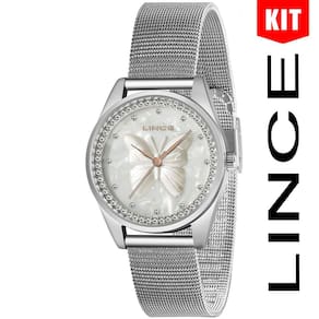 Relógio LINCE KIT prata feminino LRMJ146L KN98B1SX