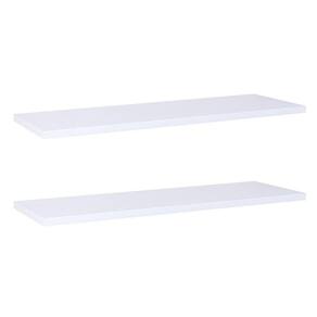 Kit Com 2 Prateleiras 60 X 15cm Suporte Invisivel Cor Branco