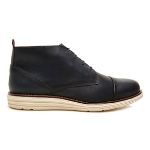 Sapato Casual Oxford Masculino Cano Medio Marinho
