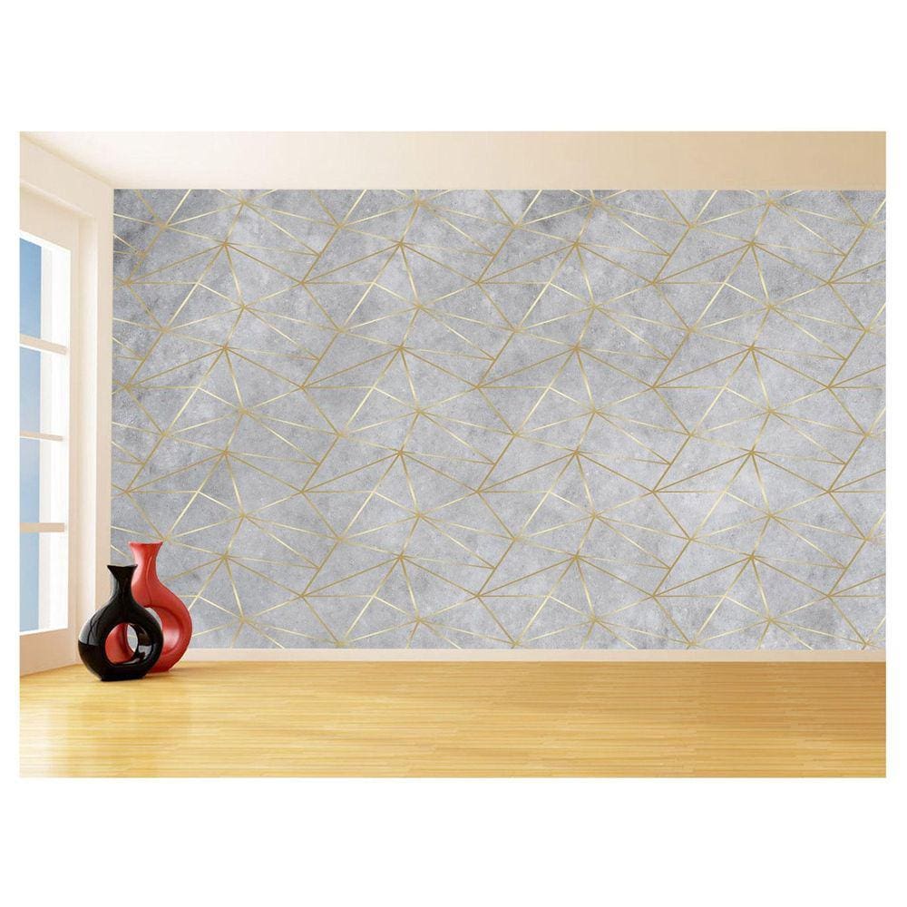 Papel De Parede 3D Concreto Queimado Risco Bege 3,5M Kkt106
