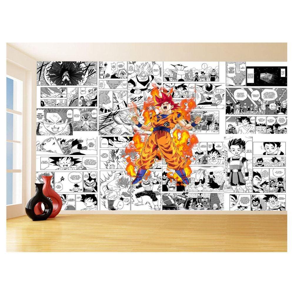 Papel De Parede Dragon Ball Goku Página Manga 3,5M Dbz629