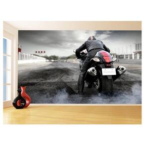 Papel De Parede Moto Sport Arrancada Drag Bike 3,0M Bkm64