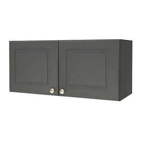 Armário Aéreo 80Cm 2 Portas Indekes Firenze - Chumbo