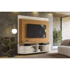 Painel Daytona Ripado para TV até 65 polegadas - Naturale/Off White - Madetec