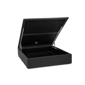 Cama Box Baú Casal Sintético Cinza - 39x138x188
