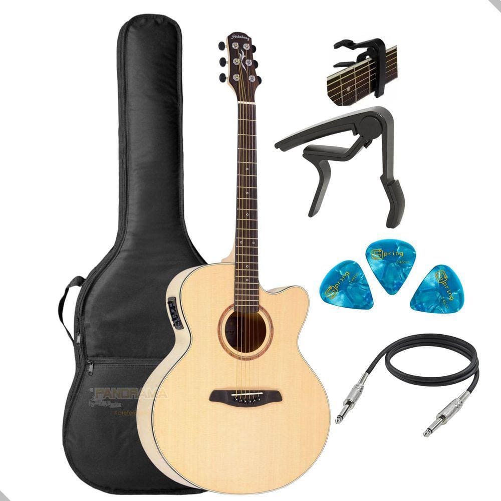 Violão Jumbo Strinberg SJ-25C com Afinador
