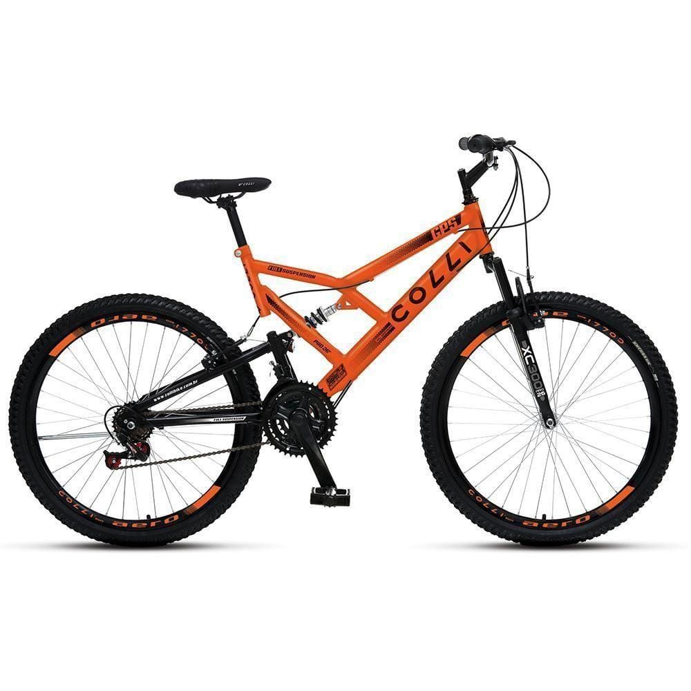 Bicicleta Colli Bike Gps Vb Aro 26 Full Suspensão 21 Marchas - Laranja