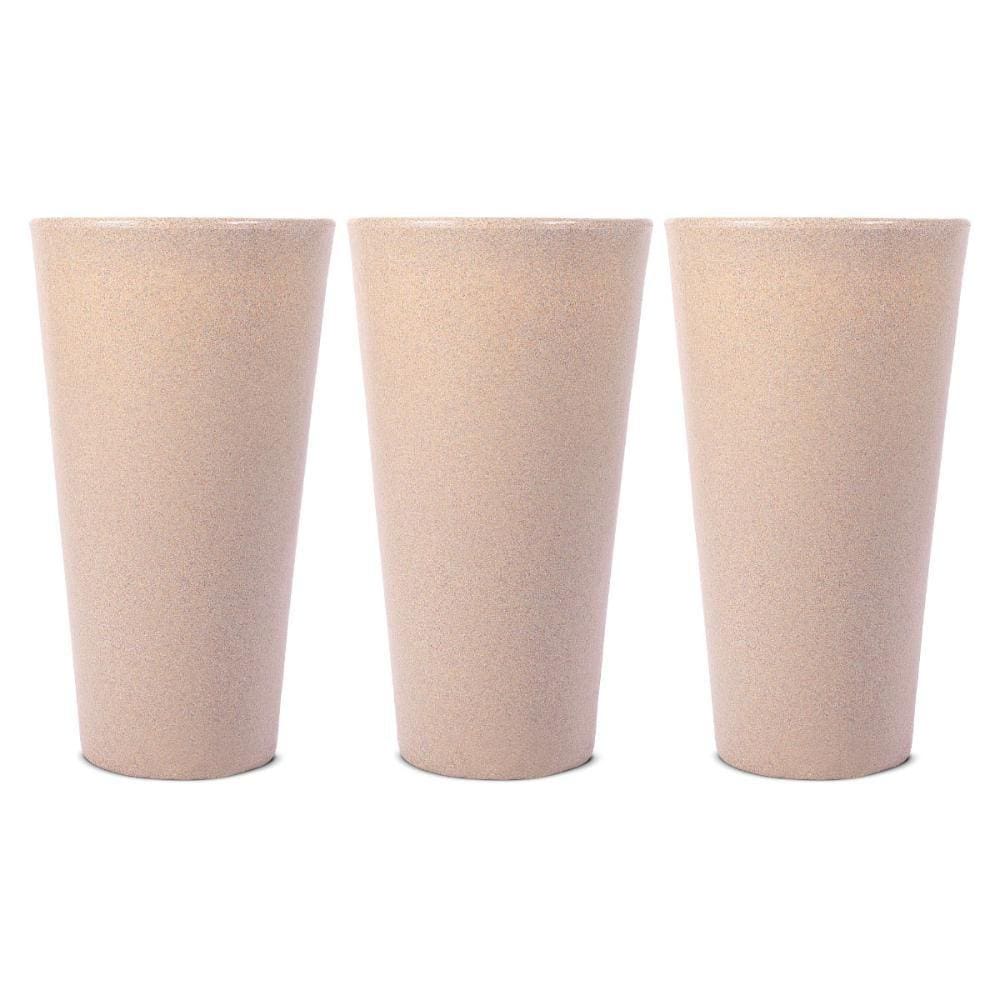 Kit 3 Vasos Aldora Bege 56cm Terrano