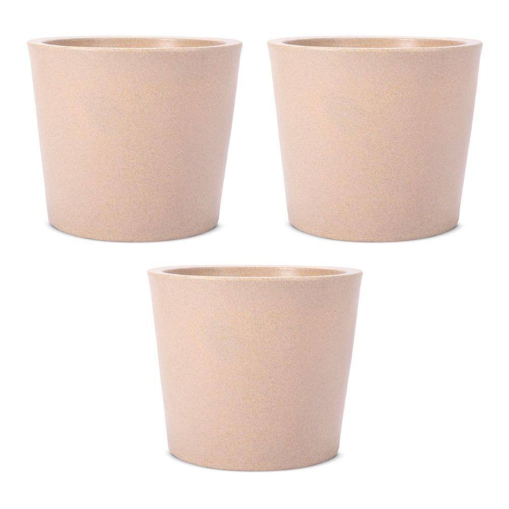 Kit 3 Vasos Badi Bege 42cm Terrano