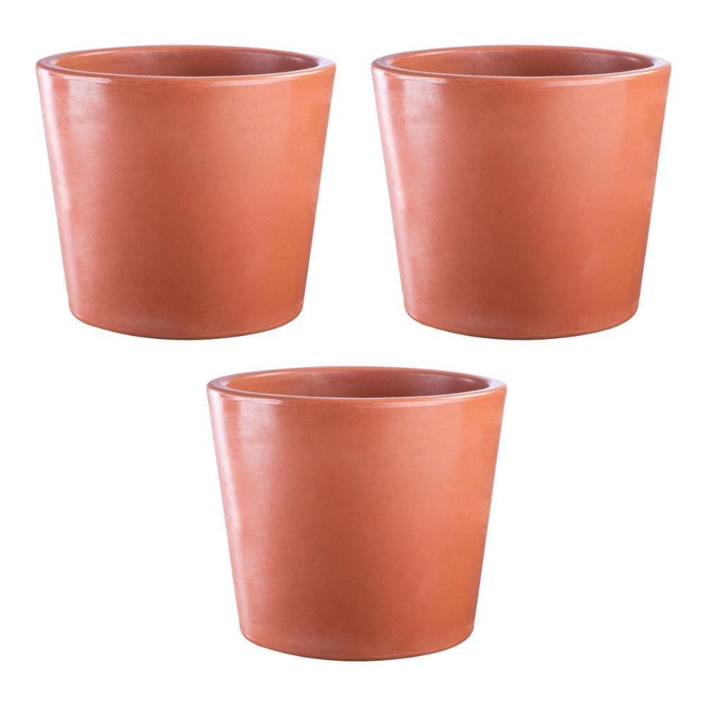 Kit 3 Vasos Badi Terracota 28cm Terrano