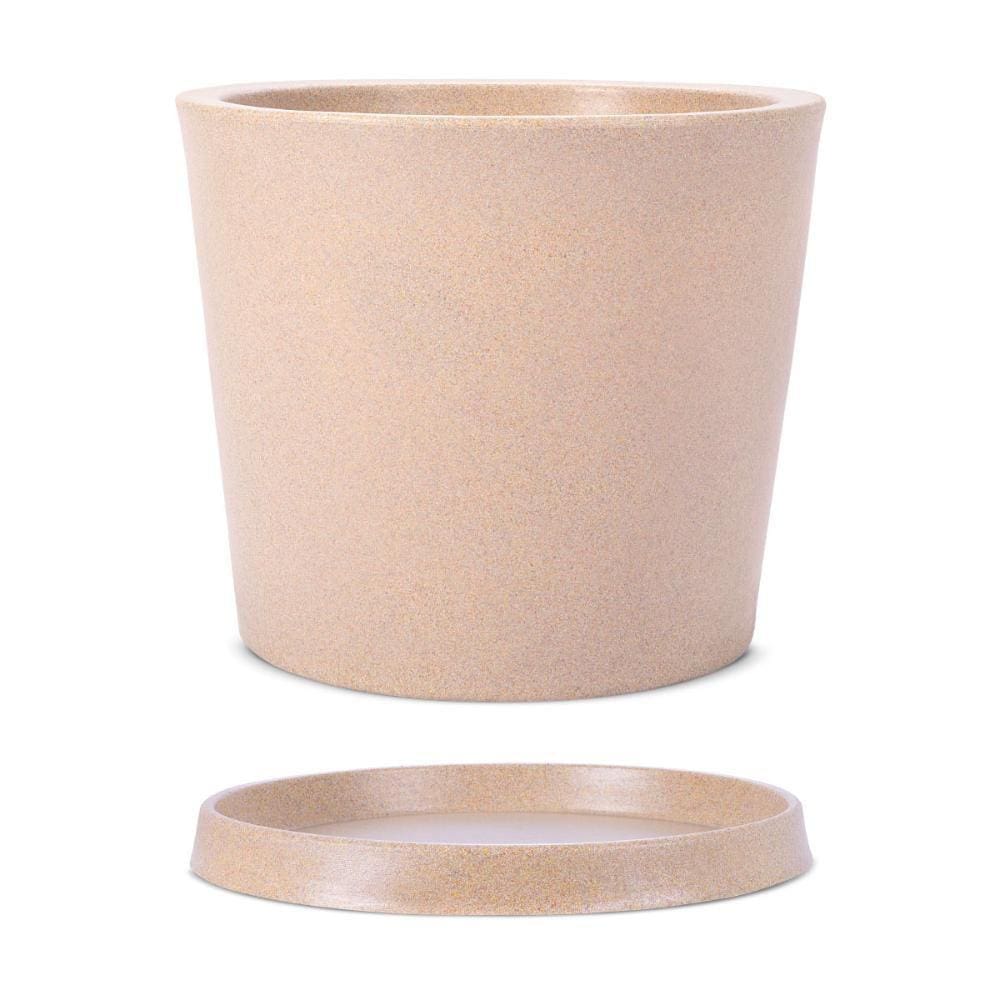 Kit Vaso e Prato Badi Bege 54cm Terrano