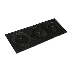 Chapa Redução Fogão Lenha 3 Furos Com Tampa 29x68x26cm