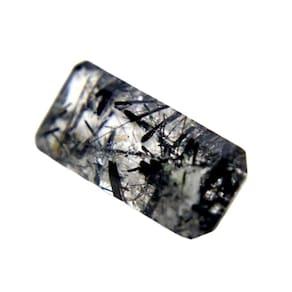 Turmalina Preta Gema Incrustada Cristal Para Joia 16mm 4.3ct