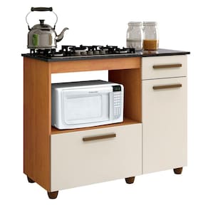 Balcão para Cooktop 04 Bocas 2 Portas 1 Gaveta Violeta Kaiki
