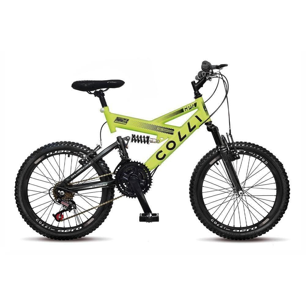 Bicicleta Colli Bike Gps Vb Aro 20 Full Suspensão 21 Marchas - Amarelo