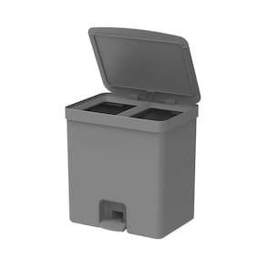 Lixeira Com Pedal Trium 30 L Com Duplo Compartimento Chumbo Ou