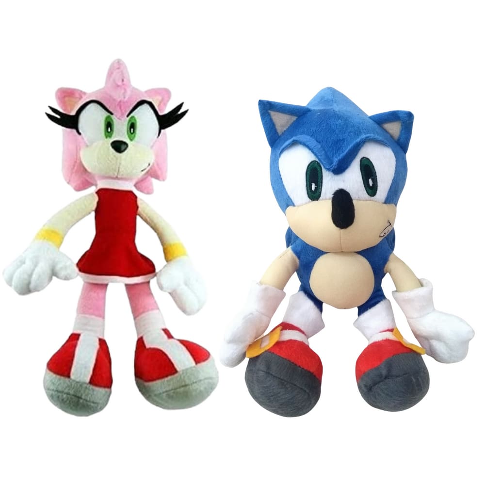 Pelúcias Sonic e Amy - 02 Personagens