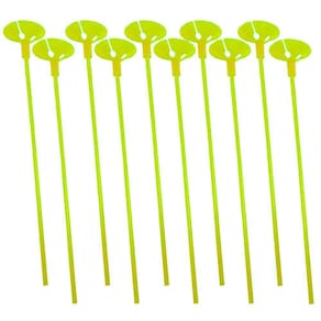 Vareta com Suporte para Balões 30cm Amarelo Neon - 10 un
