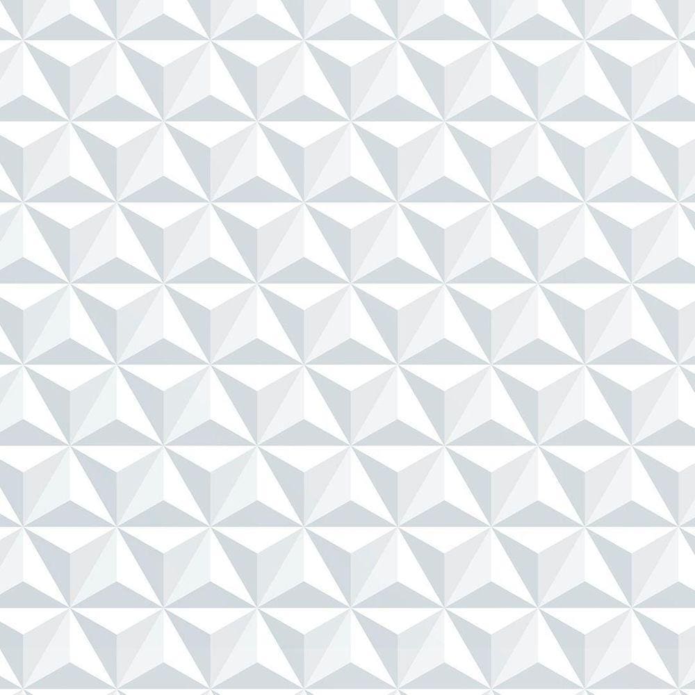 Kit 9 Rolos Papel De Parede Adesivo Triângulo Branco 3,0M