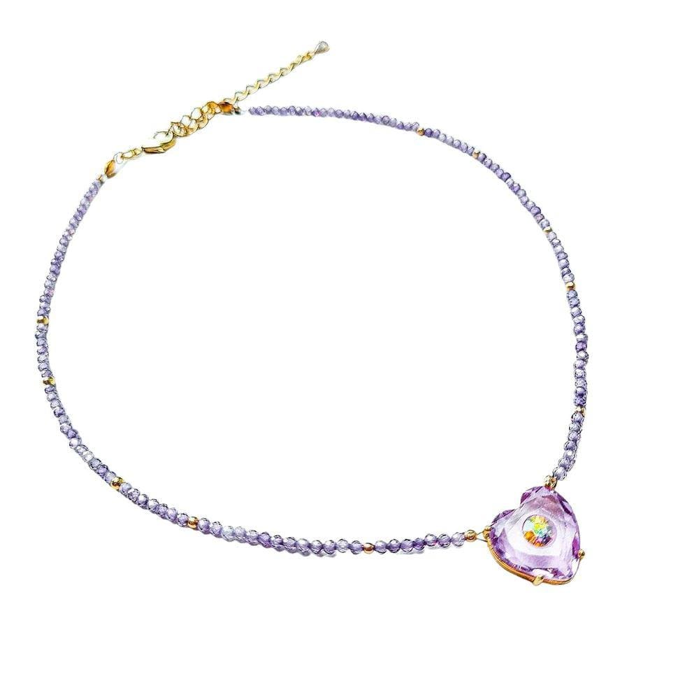 Choker Coleção Lunatic Lilac Heart - Zircônia