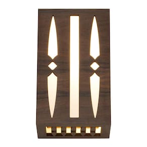 Arandela Luminária Decorativa Madeira Arpoador Quad