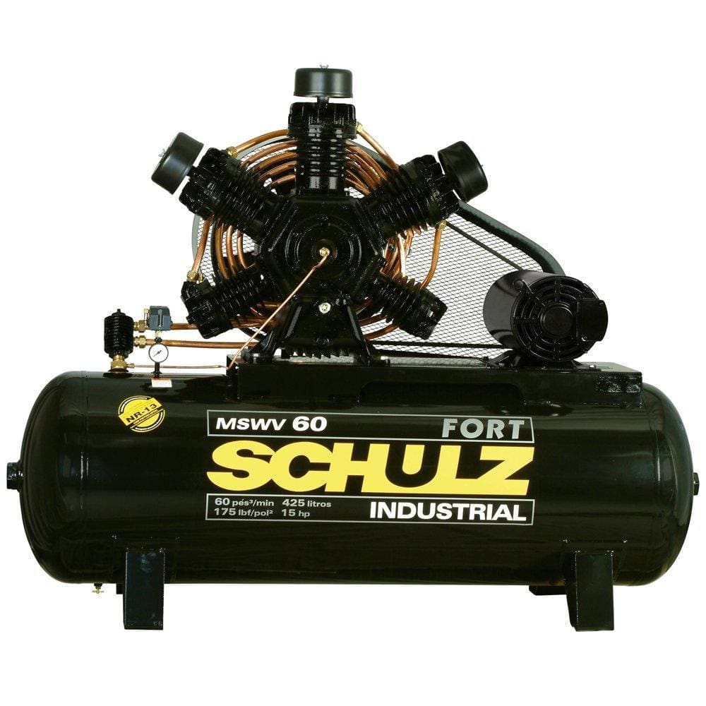 Compressor de Ar 60 Pés 425 Litros com Motor Aberto Trifásic
