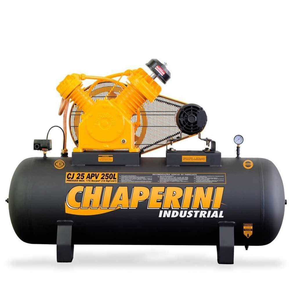 Compressor Industrial 25 Pés 250 Litros 5 HP 220/380 V