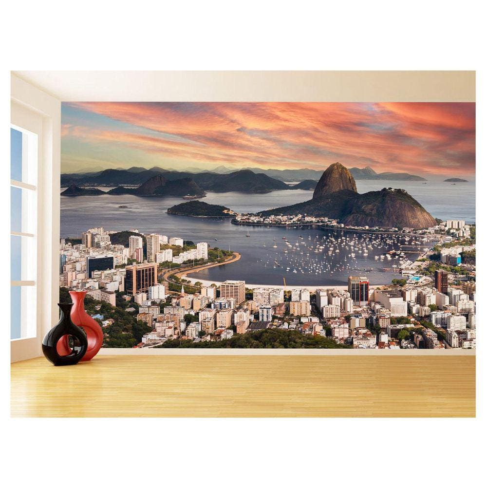 Papel De Parede Cidade Rio De Janeiro Por Sol 3,5M Ncd328