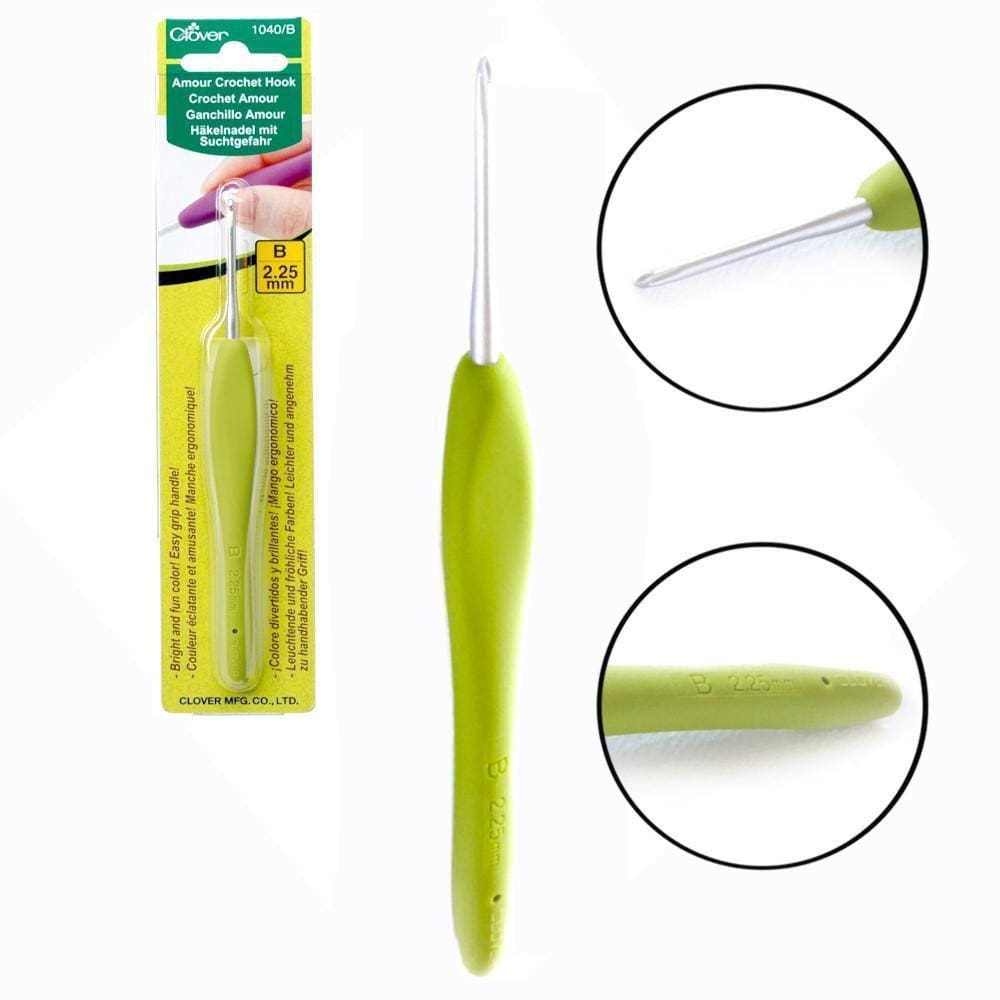 Agulha para Crochê Clover Amour 2.25mm Verde 14cm