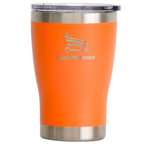 Copo Térmico Pequeno Laranja 350ml com Tampa