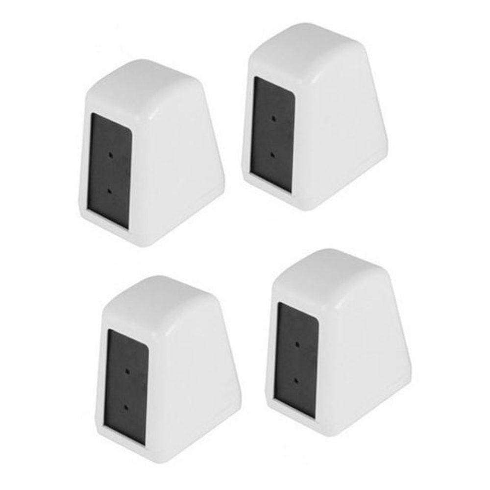 Kit 4 Porta Guardanapo Plástico 14X16 Tv Branco Em Abs
