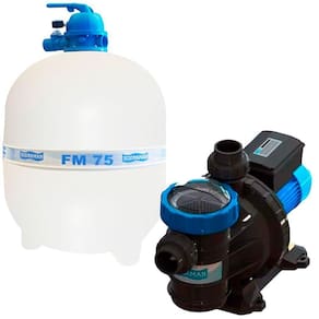 Filtro para Piscinas FM-75 1.1/2 CV FILTER com Bomba 1,5 CV BMC-150 SODRAMAR até 176 Mil Litros