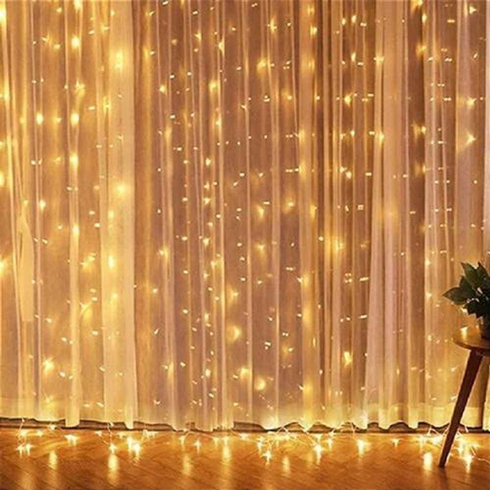 Lâmpadas LED Cortina 500 Warm Branco 3m x 2,50 27W Bivolt